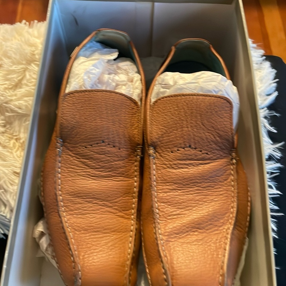 Ted Baker tan leather loafers (size 12)